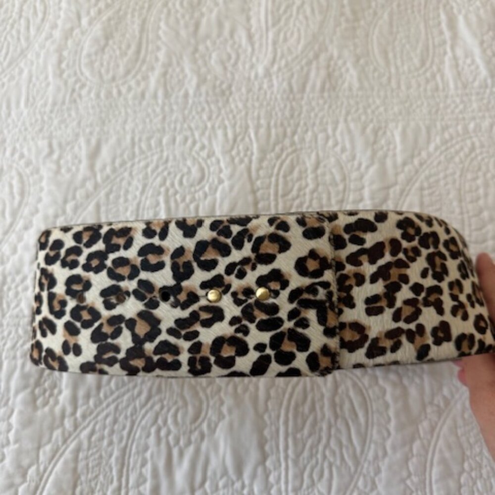 Ann Taylor Leopard Print Wide Leather Belt